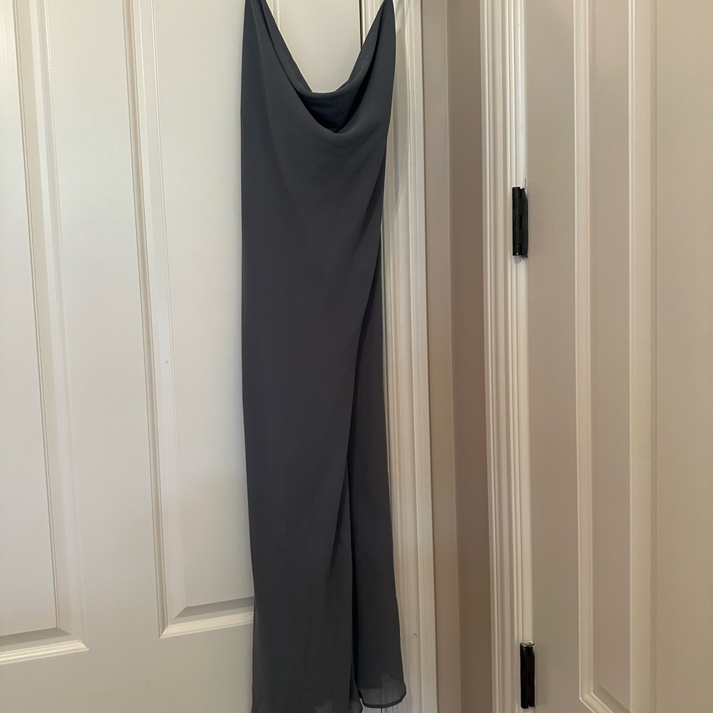 Show Me Your MuMu Verona Cowl Dress in Deep Sage Chiffon